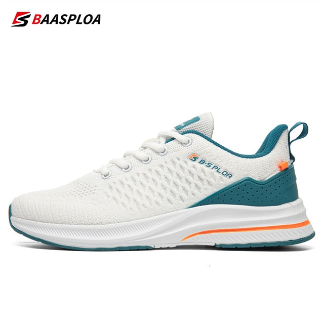 Baasploa 2022 Men Knit Casual Walking Shoes Breathable Trendy Sneakers Original Light Weight Shock Absorption Trail Running Shoe