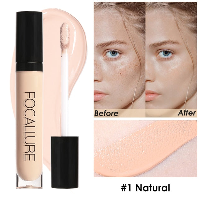 FOCALLURE 7 Colors Face Concealer Waterproof Full Coverage Long-lasting Moisturizing Smooth Liquid Foundation Makeup Cosmetics