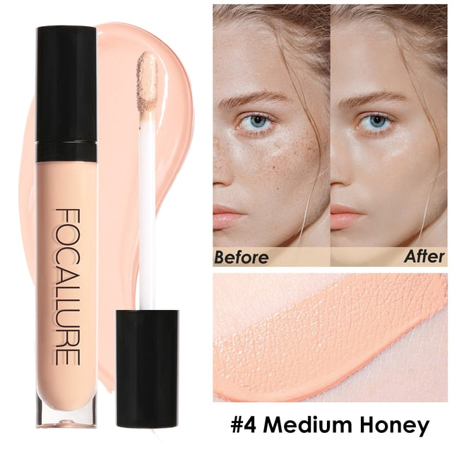 FOCALLURE 7 Colors Face Concealer Waterproof Full Coverage Long-lasting Moisturizing Smooth Liquid Foundation Makeup Cosmetics