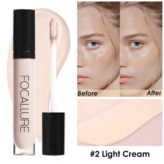 FOCALLURE 7 Colors Face Concealer Waterproof Full Coverage Long-lasting Moisturizing Smooth Liquid Foundation Makeup Cosmetics