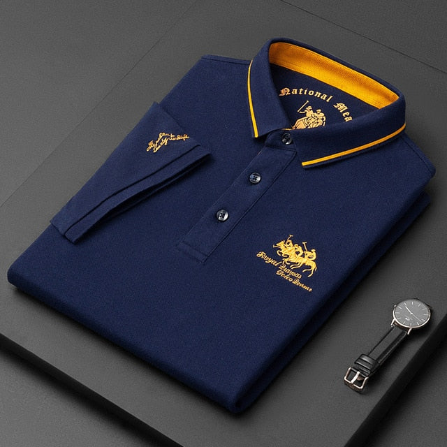 Fashion Men's Short Sleeve Polo Tshirt Man Embroidery POLO Tee Male Casual Collar T-Shirt