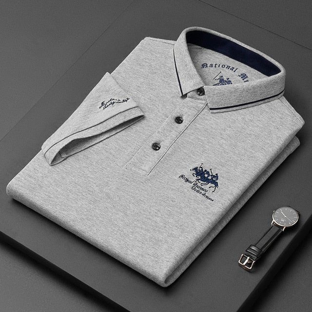 Fashion Men's Short Sleeve Polo Tshirt Man Embroidery POLO Tee Male Casual Collar T-Shirt