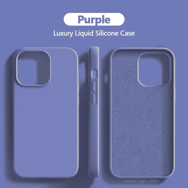 Original Liquid Silicone Case For iPhone 15 14 13 12 11 Pro Max Case For iPhone 13 12 mini X XR XS MAX 8 7 Plus Shockproof Cover