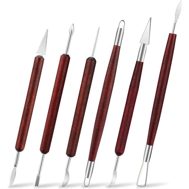 Pottery Sculpting Tools Set Ceramic Detail texture Shaping Blade Clay Modeling Stainless Steel Tool Kit Carving Hole Punch