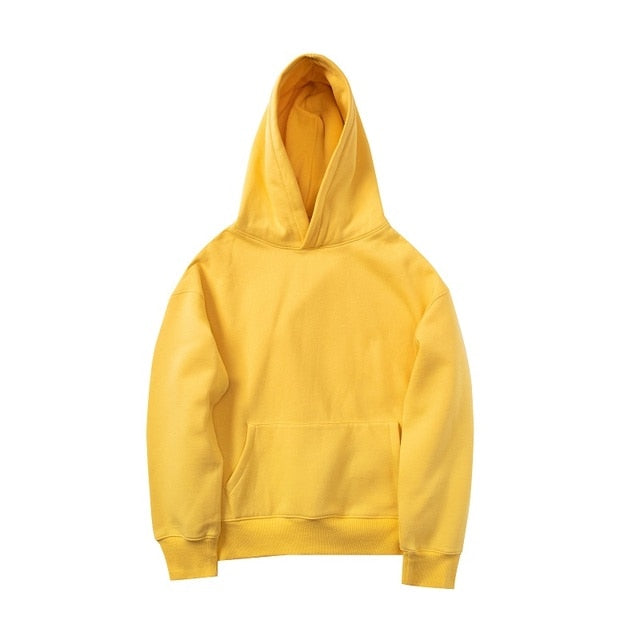 QoolXCWear Very good quality nice hip hop hoodies with fleece WARM winter mens kanye west hoodie sweatshirt swag solid pullover