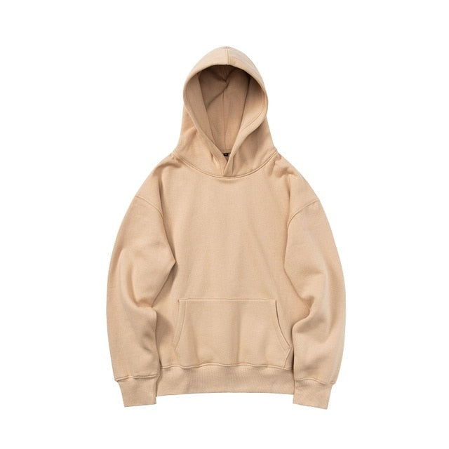 QoolXCWear Very good quality nice hip hop hoodies with fleece WARM winter mens kanye west hoodie sweatshirt swag solid pullover