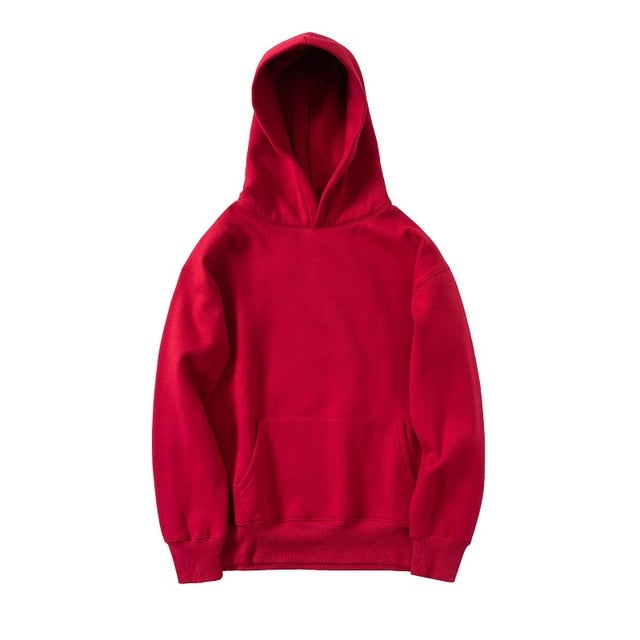 QoolXCWear Very good quality nice hip hop hoodies with fleece WARM winter mens kanye west hoodie sweatshirt swag solid pullover