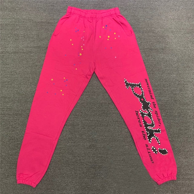Spider Web Print Hoodies Men Women Hip Hop Casual Long Sleeve Loose Sweatshirts Pants 2022 Autumn Winter Gothic Punk Pullovers