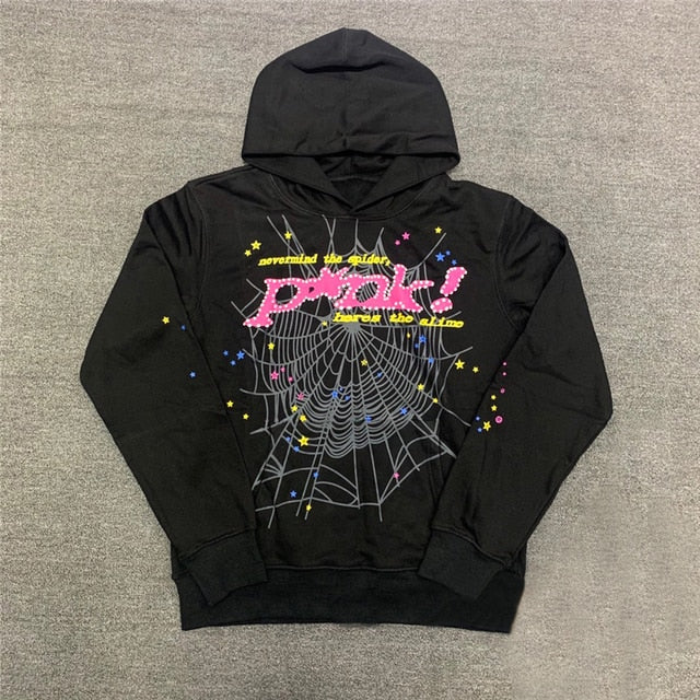 Spider Web Print Hoodies Men Women Hip Hop Casual Long Sleeve Loose Sweatshirts Pants 2022 Autumn Winter Gothic Punk Pullovers