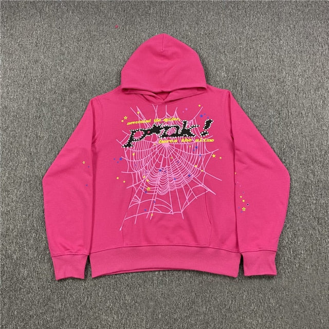 Spider Web Print Hoodies Men Women Hip Hop Casual Long Sleeve Loose Sweatshirts Pants 2022 Autumn Winter Gothic Punk Pullovers