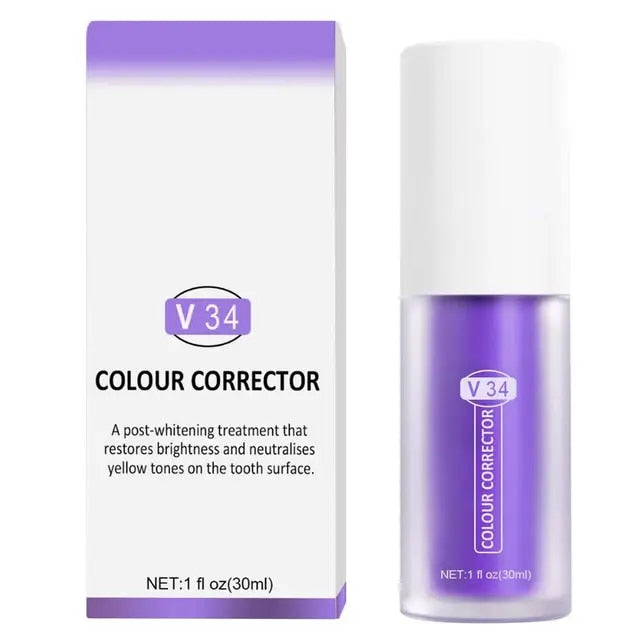 V34 Purple Safe Teeth Whitening Toothpaste Teeth Cleaning Remove Yellow Stains Fresh Breath Toothpaste Dental Care Products