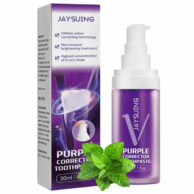 V34 Purple Safe Teeth Whitening Toothpaste Teeth Cleaning Remove Yellow Stains Fresh Breath Toothpaste Dental Care Products