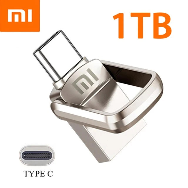 Xiaomi U Disk 2TB 1TB USB 3.1 Type-C Interface 256GB 128GB 512GB Mobile Phone Computer Mutual Transmission Portable USB Memory