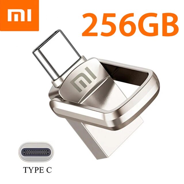 Xiaomi U Disk 2TB 1TB USB 3.1 Type-C Interface 256GB 128GB 512GB Mobile Phone Computer Mutual Transmission Portable USB Memory