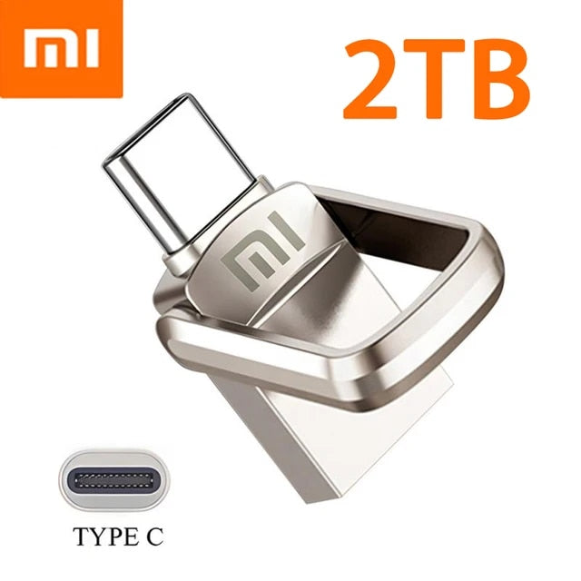 Xiaomi U Disk 2TB 1TB USB 3.1 Type-C Interface 256GB 128GB 512GB Mobile Phone Computer Mutual Transmission Portable USB Memory