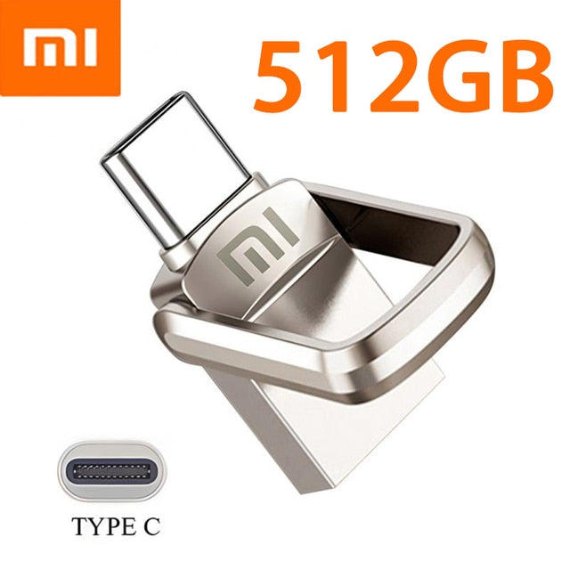 Xiaomi U Disk 2TB 1TB USB 3.1 Type-C Interface 256GB 128GB 512GB Mobile Phone Computer Mutual Transmission Portable USB Memory