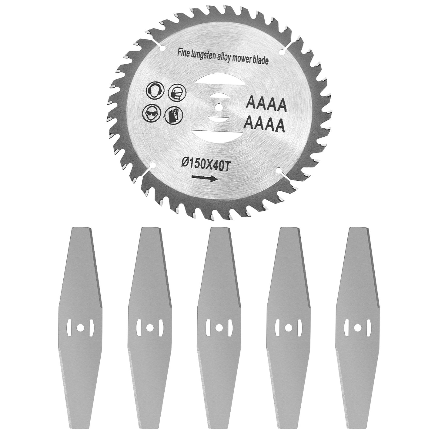 1Set Electric Cordless Grass Trimmer With 2 Alloy Saw Blades 2 Alloy Blades 10 Plastic Blades 2 Rechargeable Batteries Goggles Gloves Auxiliary Handle Fedex Shipping