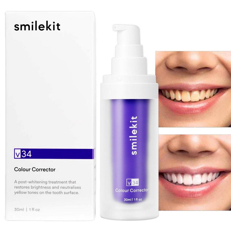 V34 Purple Safe Teeth Whitening Toothpaste Teeth Cleaning Remove Yellow Stains Fresh Breath Toothpaste Dental Care Products