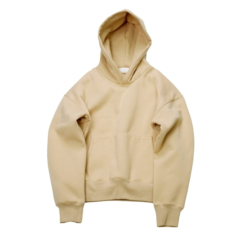 QoolXCWear Very good quality nice hip hop hoodies with fleece WARM winter mens kanye west hoodie sweatshirt swag solid pullover