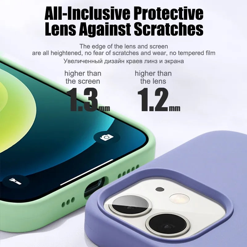 Original Liquid Silicone Case For iPhone 15 14 13 12 11 Pro Max Case For iPhone 13 12 mini X XR XS MAX 8 7 Plus Shockproof Cover