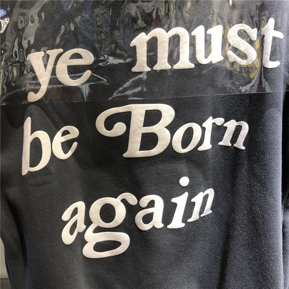 ye must be Born again Hoodie CPFM XYZ KIDS SEE GHOSTS Hoodies Asian Size Kanye West Sweatshirts High Quality Pullovers