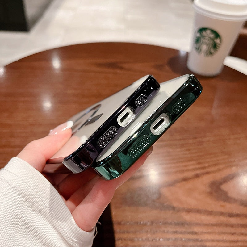 Man Luxury Plating Magnetic For Magsafe Case For iPhone 15 14 13 12 11 Pro Max Plus Magnetic Wireless Charge Shockproof Cover