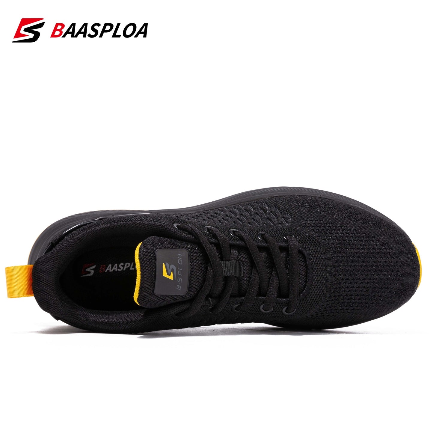 Baasploa 2022 Men Knit Casual Walking Shoes Breathable Trendy Sneakers Original Light Weight Shock Absorption Trail Running Shoe