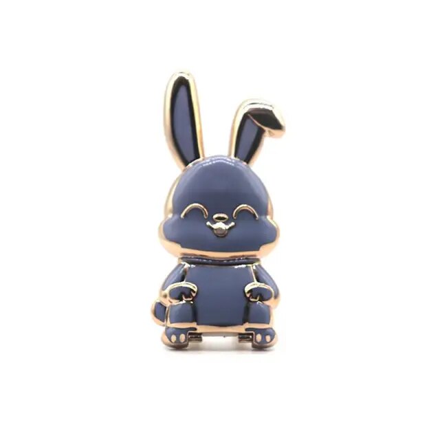 Finger Ring Holder For Phone Cute Rabbit Shape Mobile Phone Holders Universal Cell Phone Stands Foldable Finger Ring Newest
