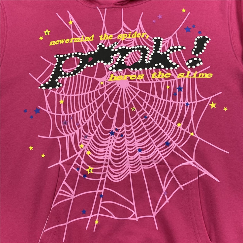 Spider Web Print Hoodies Men Women Hip Hop Casual Long Sleeve Loose Sweatshirts Pants 2022 Autumn Winter Gothic Punk Pullovers