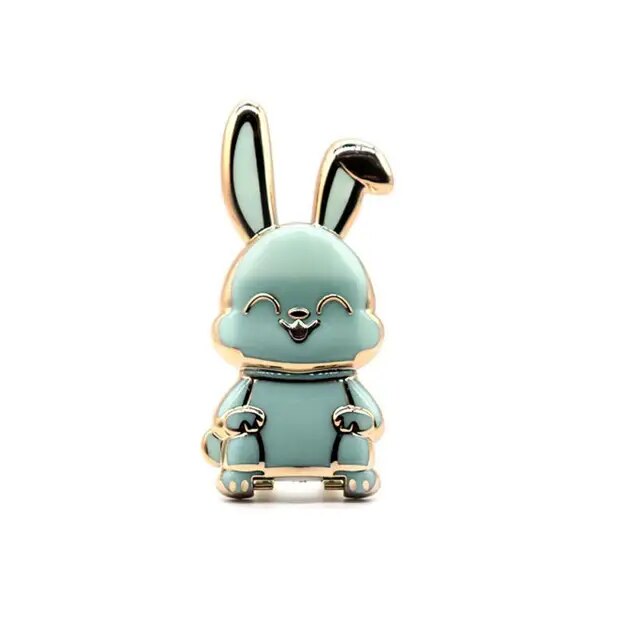 Finger Ring Holder For Phone Cute Rabbit Shape Mobile Phone Holders Universal Cell Phone Stands Foldable Finger Ring Newest