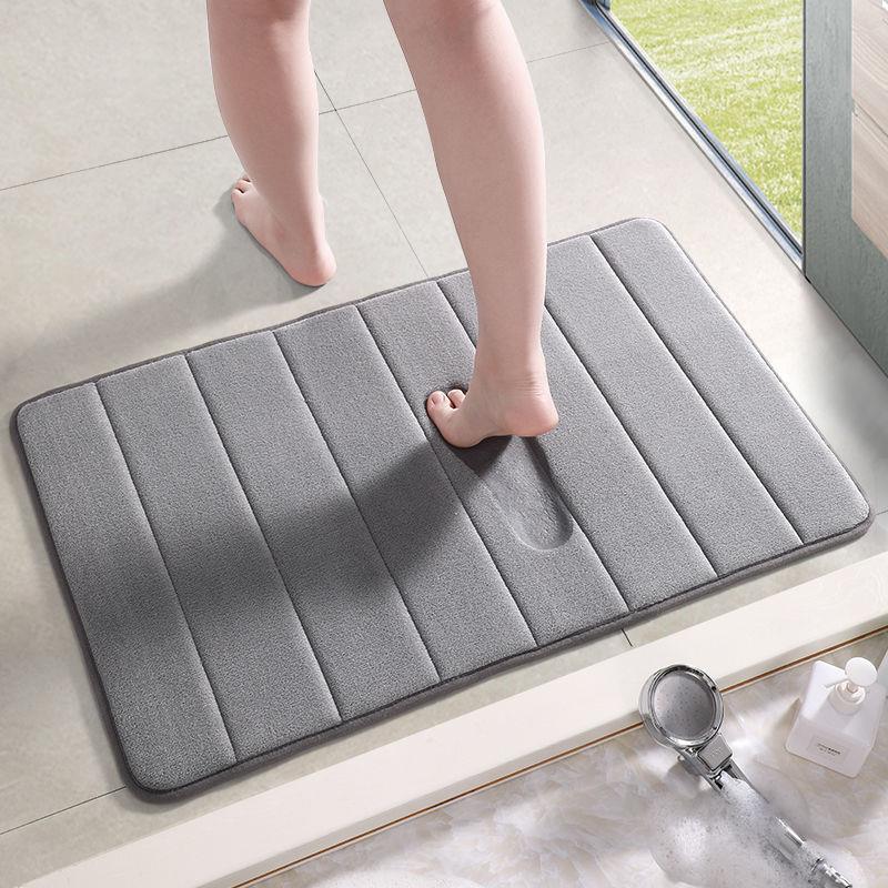 2023 NEW Bath Mat Shower Mat Memory Foam Super Absorbent Coral Fleece  Bathroom Carpet Toilet Floor Mat Non-slip Home Decor 1 order