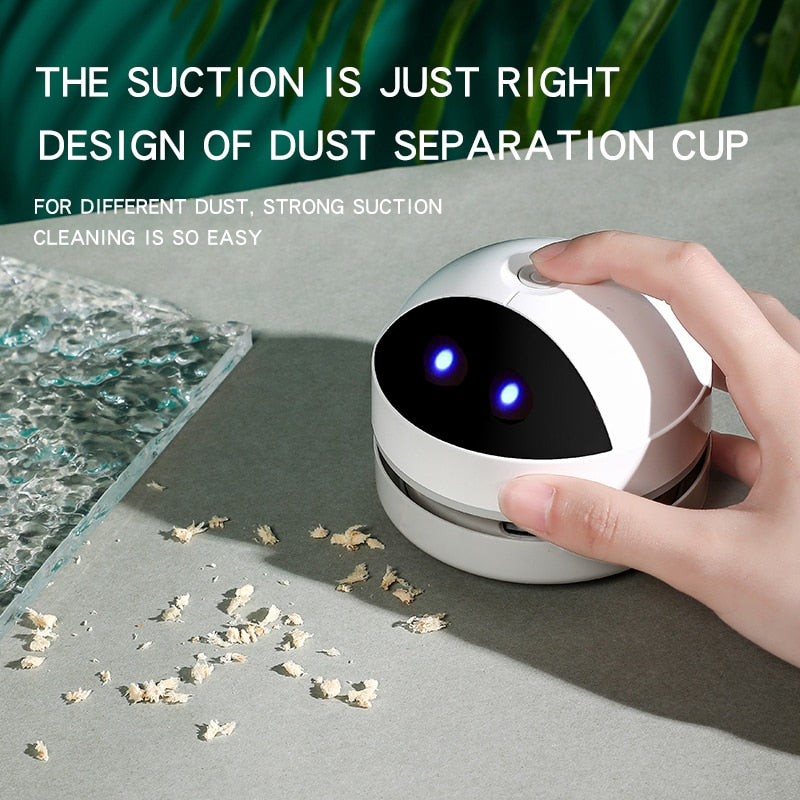 Mini Vacuum Cleaner Office Desk Dust Home Table Sweeper Desktop Cleaner USB Portable Home Sweeping Robot For Child Student