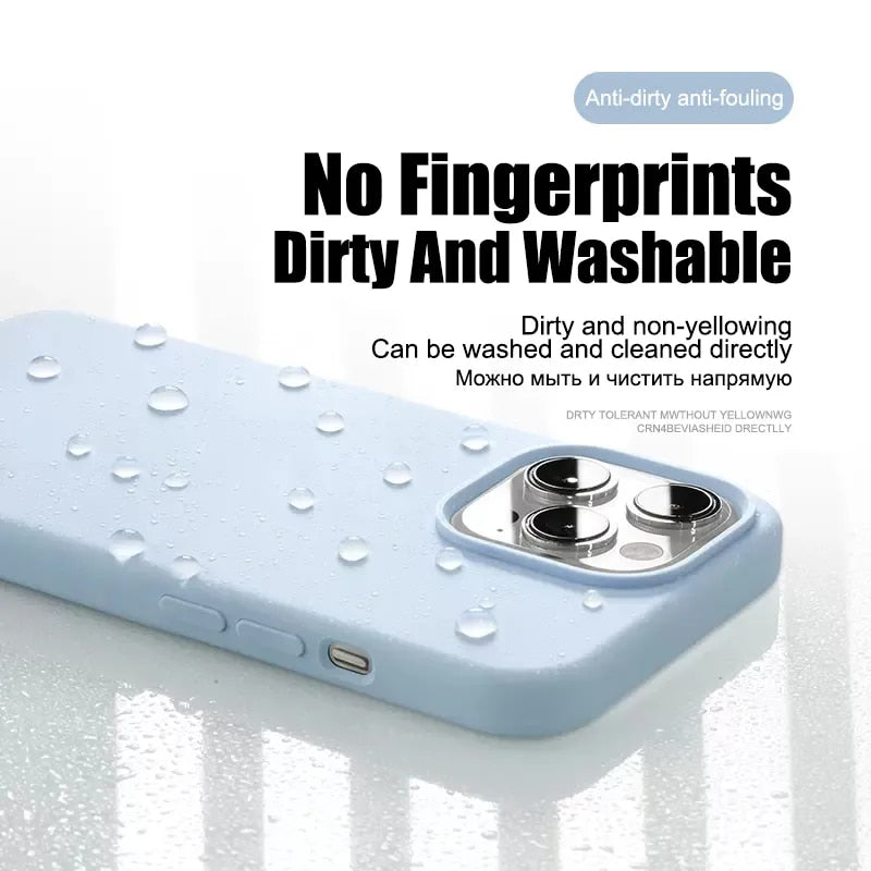 Original Liquid Silicone Case For iPhone 15 14 13 12 11 Pro Max Case For iPhone 13 12 mini X XR XS MAX 8 7 Plus Shockproof Cover
