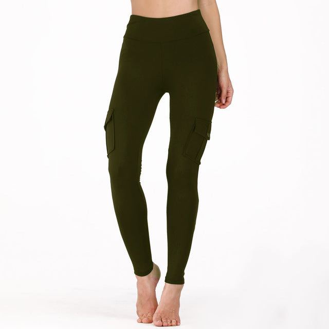 NORMOV Pocket Women Leggings High Waist