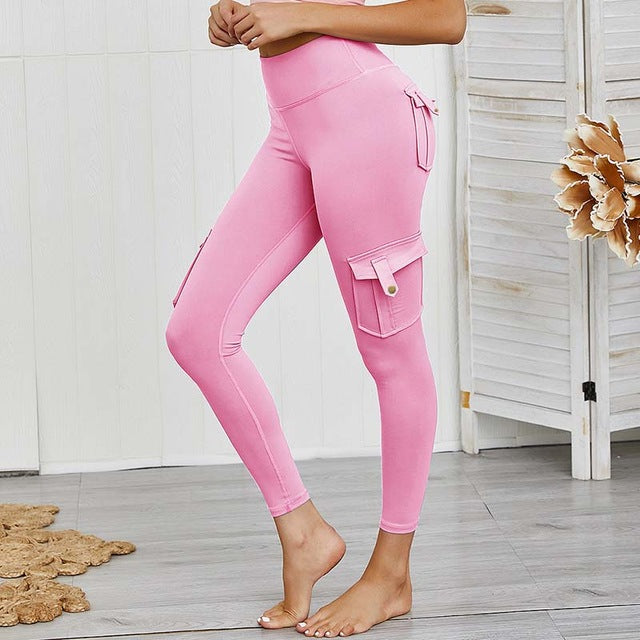 NORMOV Pocket Women Leggings High Waist