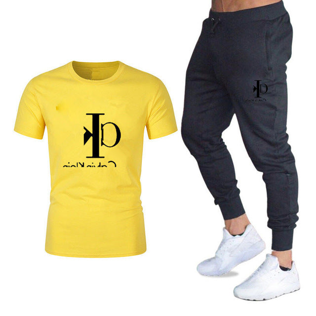men's sports T-shirt suit