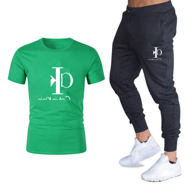 men's sports T-shirt suit