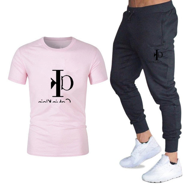 men's sports T-shirt suit
