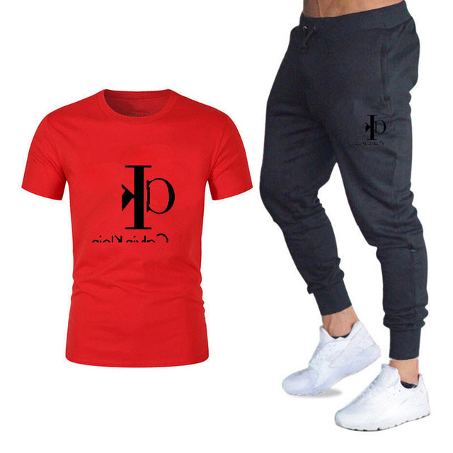 men's sports T-shirt suit