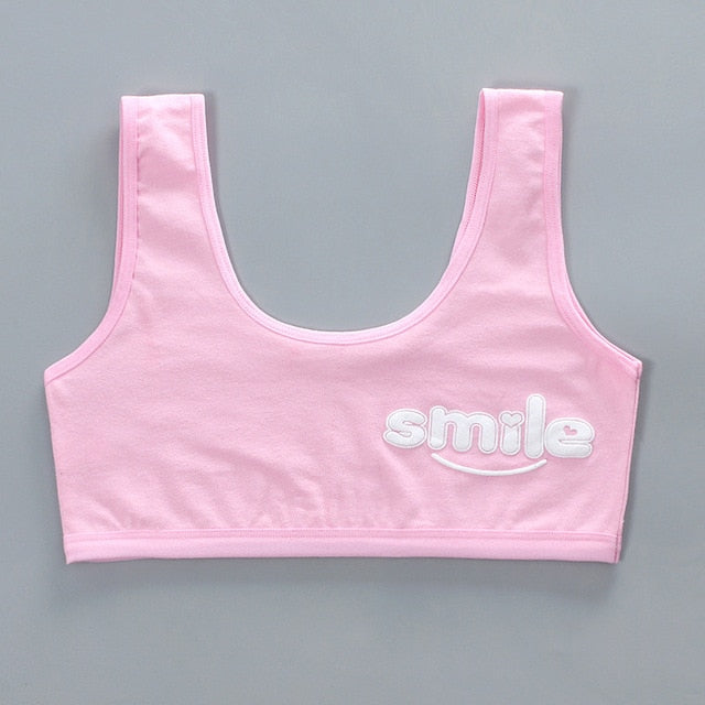 Teen bra girl vest Cotton Spandex Big Girl's Sport 7-14 Years Training 1 piece