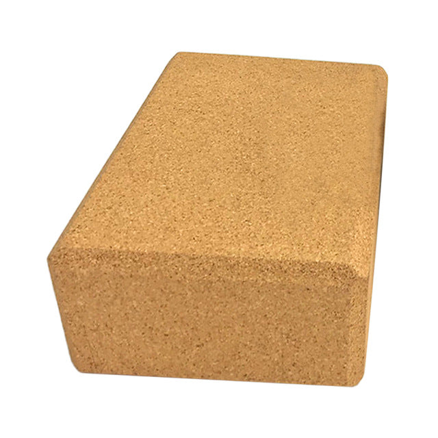 Yoga Block Cork Sport Home Gym Exercise Wood