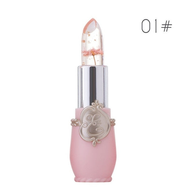 Transparent Jelly Flower Lipstick Temperature Color Change Lip balm