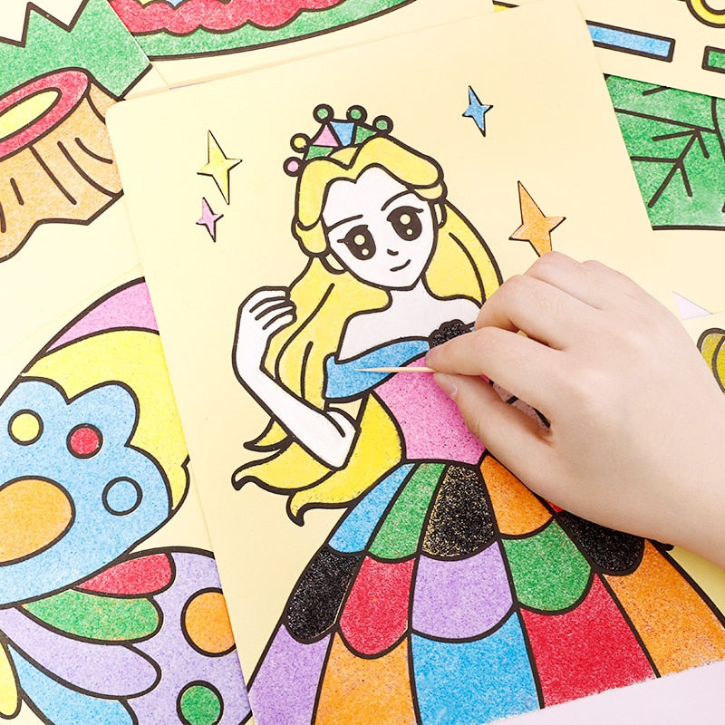 Creative DIY Sand Painting Kids Montessori Toys Children Crafts Doodle Educational Toys