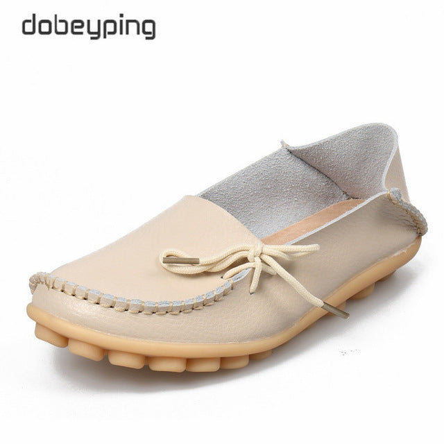 New Moccasins Women Flats Autumn Woman Loafers Genuine Leather