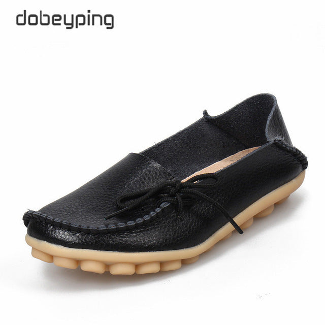New Moccasins Women Flats Autumn Woman Loafers Genuine Leather