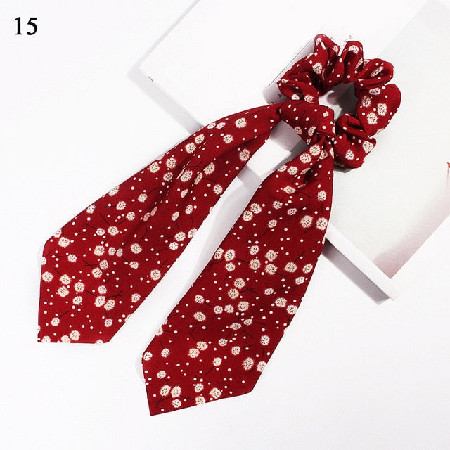 Ponytail Bow Ties Scrunchies