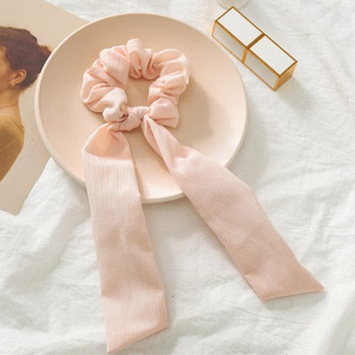 Ponytail Bow Ties Scrunchies