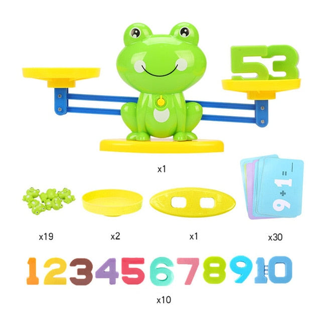 Math Match Game Board Toys Monkey Cat Match Balancing Scale Number Balance Game