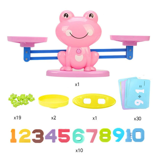 Math Match Game Board Toys Monkey Cat Match Balancing Scale Number Balance Game
