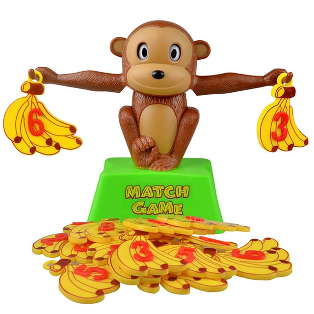 Math Match Game Board Toys Monkey Cat Match Balancing Scale Number Balance Game